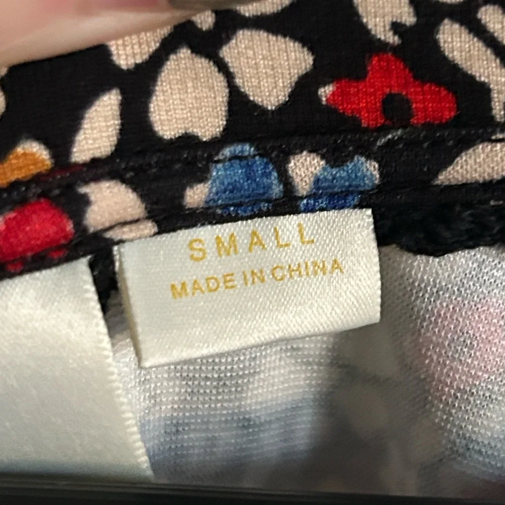 Maeve by Anthropologie Cap Sleeve Floral Print Tie Waist Back Wrap Blouse - Picture 11 of 14